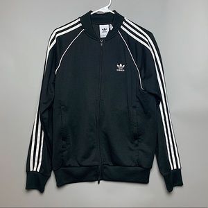 Adidas Jacket White Black Casual Nice